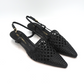 Pedro Miralles slingback trenzado negro
